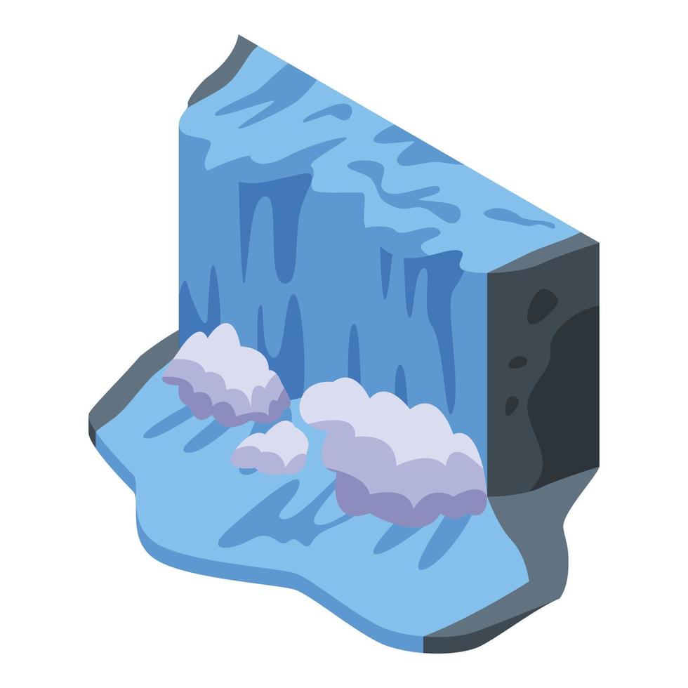 Cascade stage icon, isometric style vector