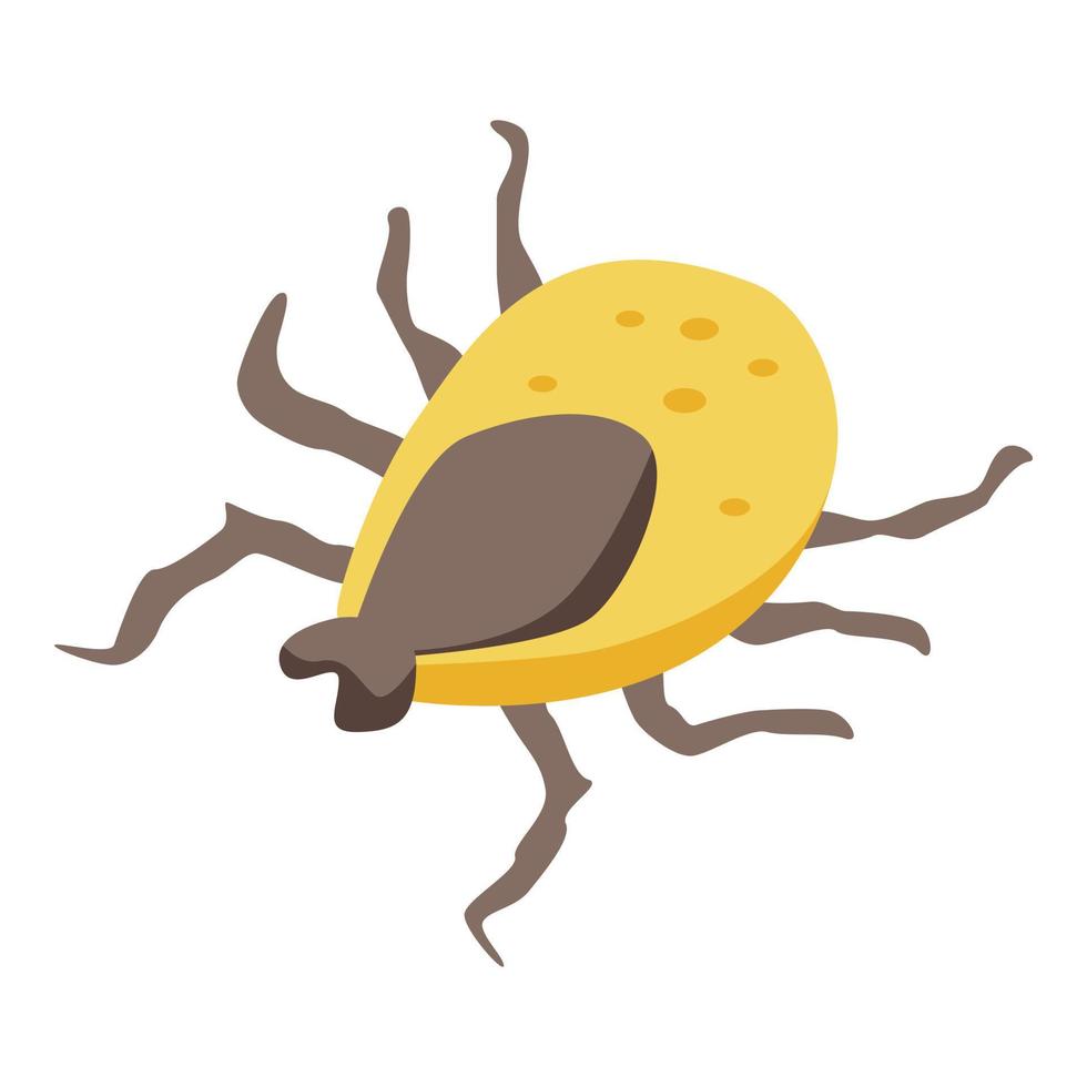 Wild mite icon, isometric style vector