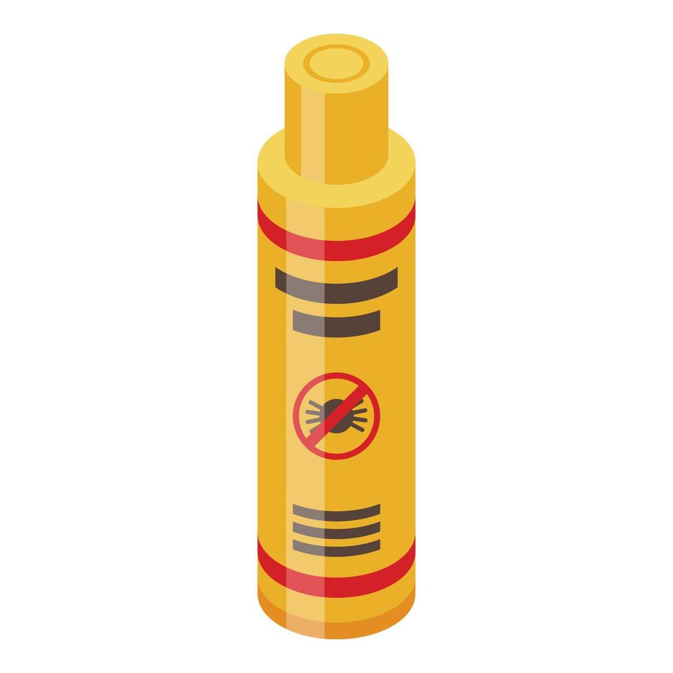 Stop mite spray icon, isometric style vector