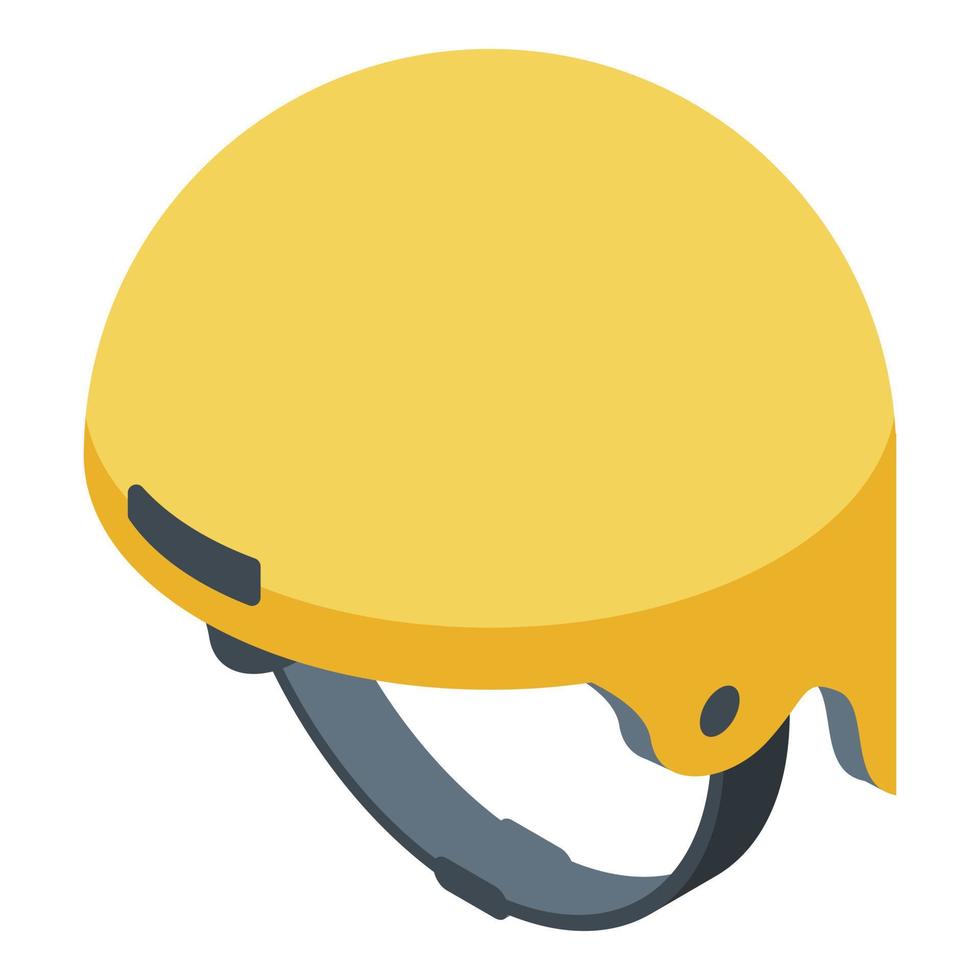 Climbing helmet icon, isometric style vector