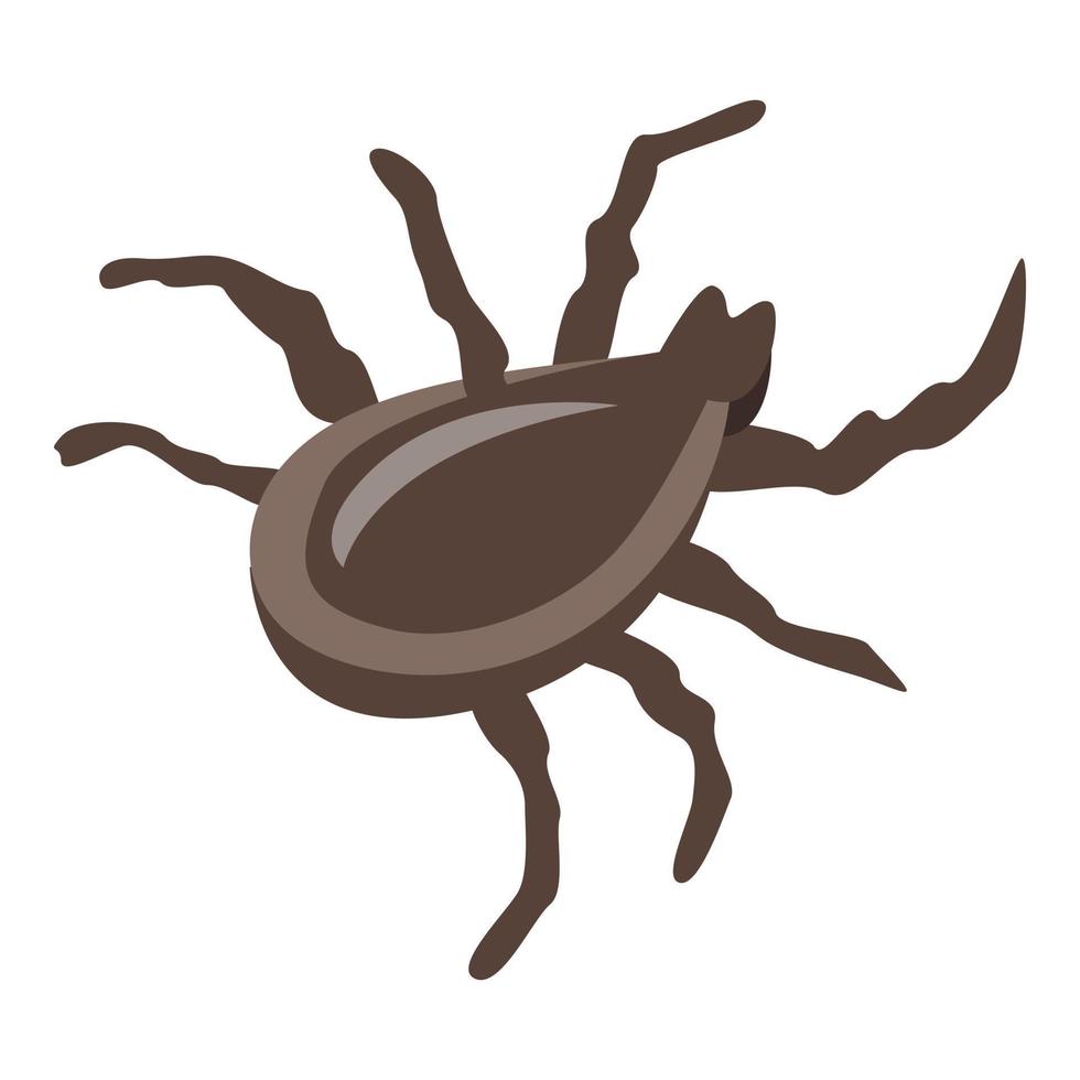 Forest mite icon, isometric style vector