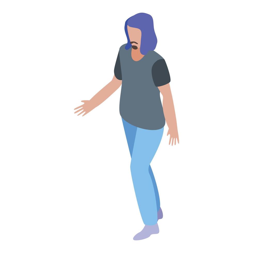 Lgbt person icon, isometric style vector