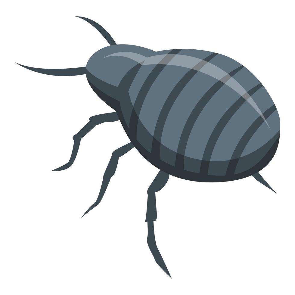 icono de cucaracha negra, estilo isométrico vector