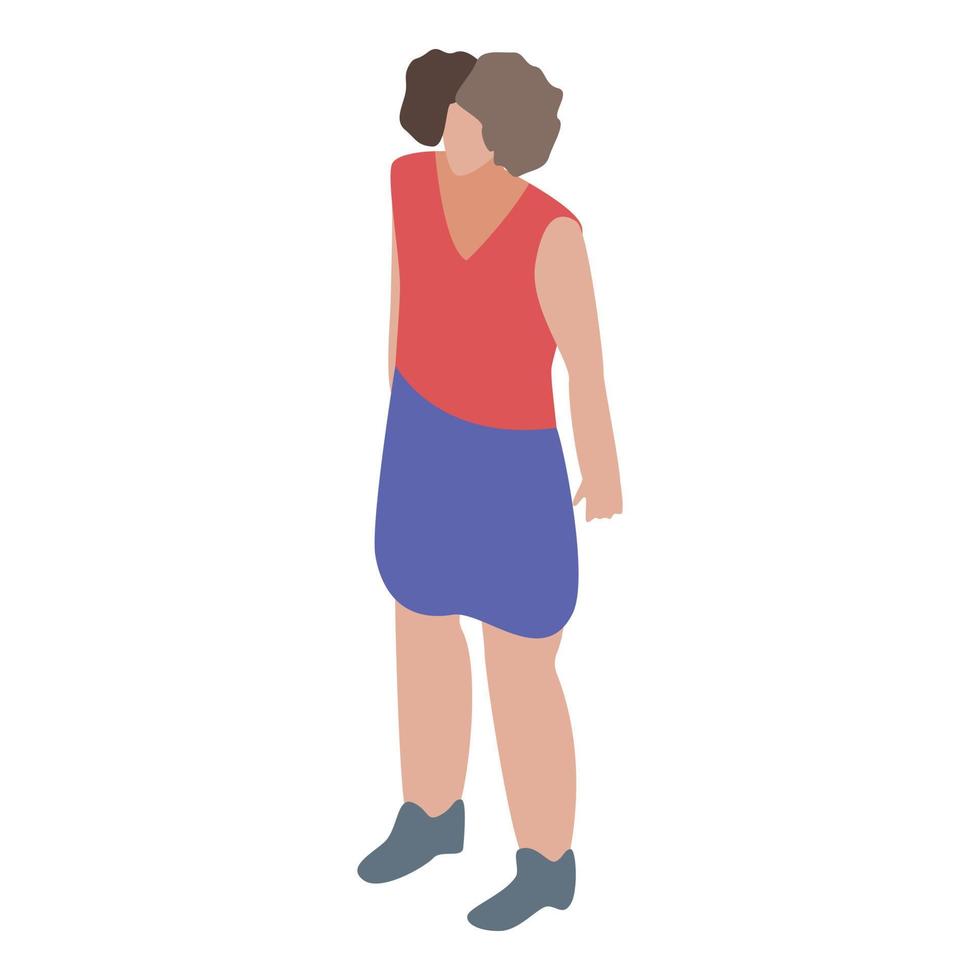 Freedom lgbt icon, isometric style vector