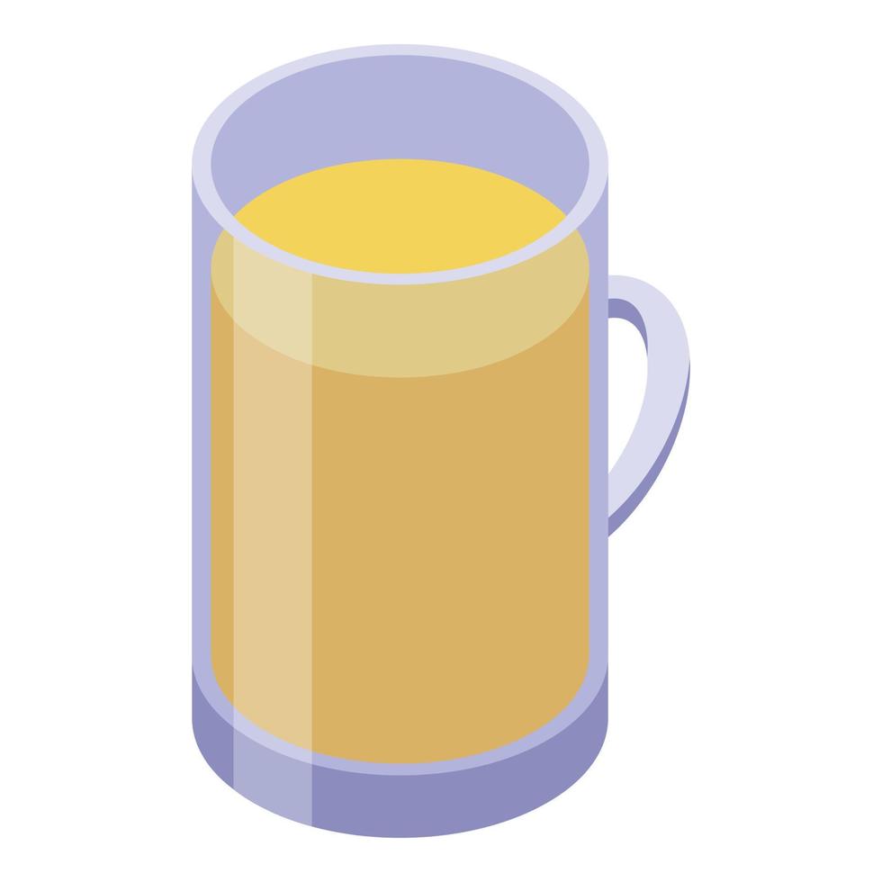 Full beer mug icon, isometric style vector