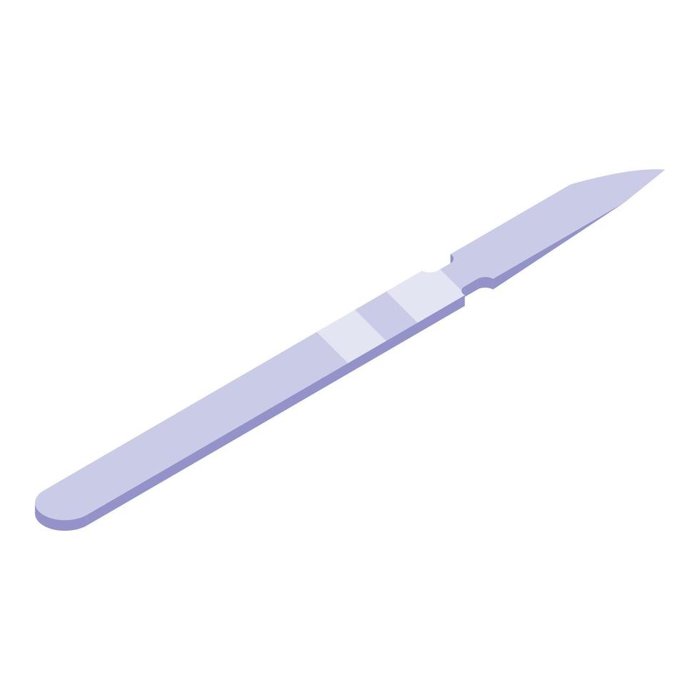 Medical scalpel icon, isometric style vector