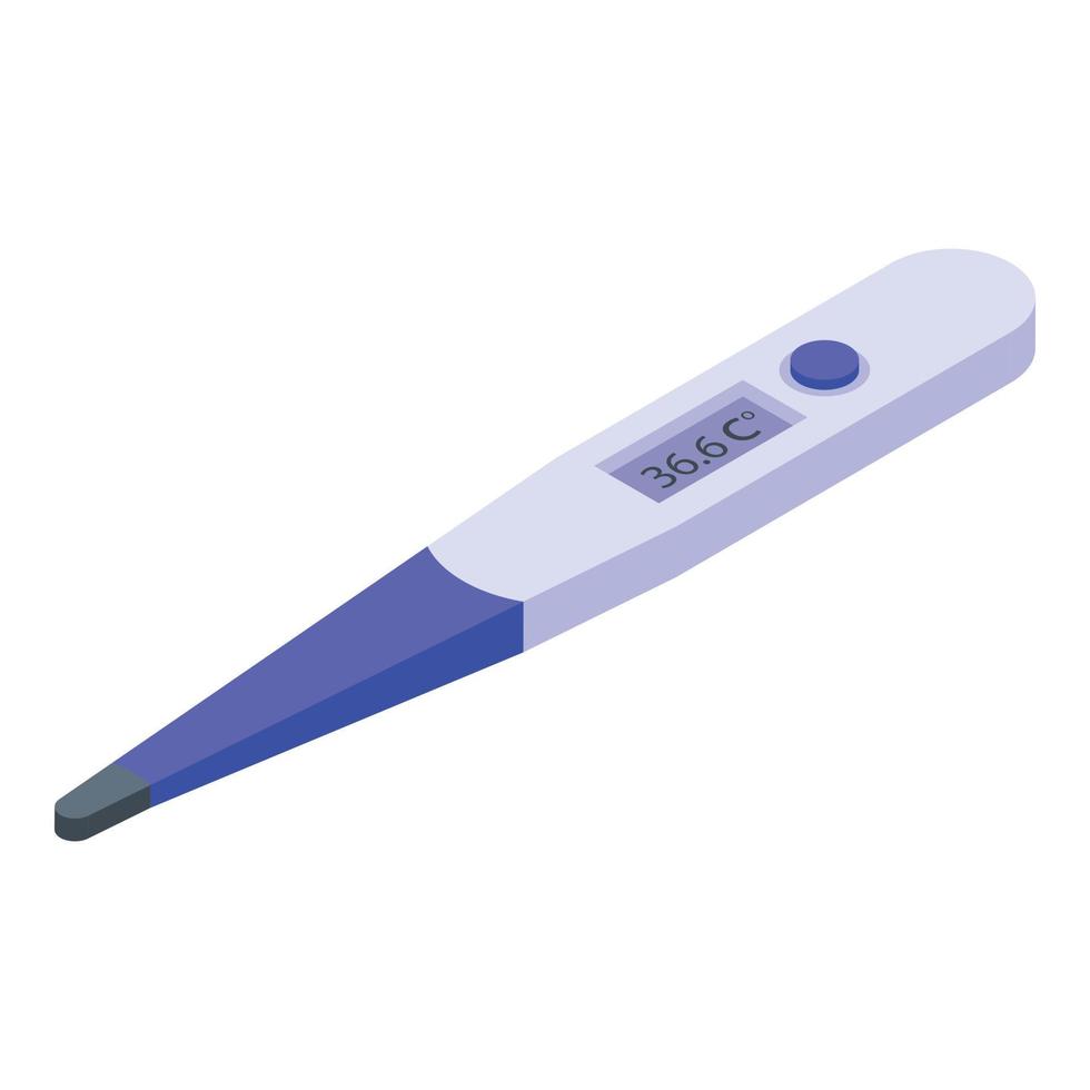 Electric thermometer icon, isometric style vector