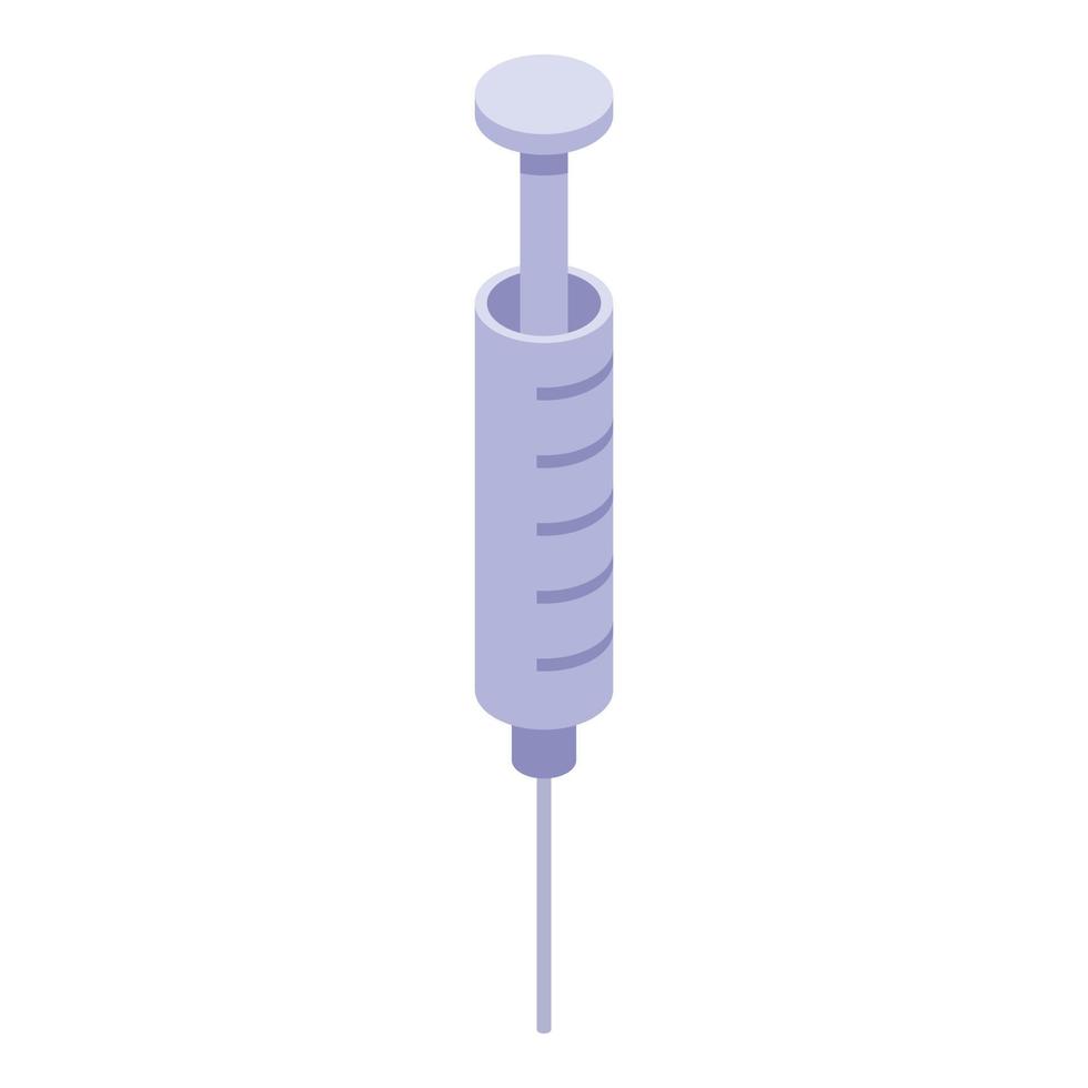 Syringe icon, isometric style vector