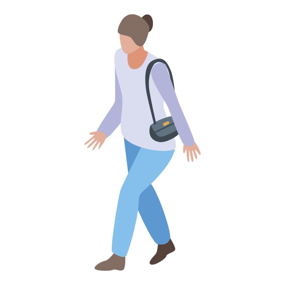 Caregiver icon, isometric style vector