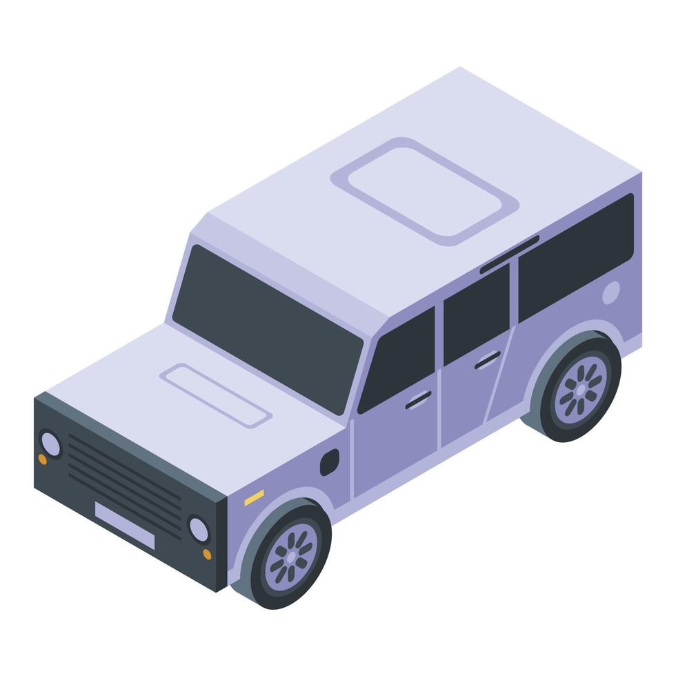 Safari car icon, isometric style vector