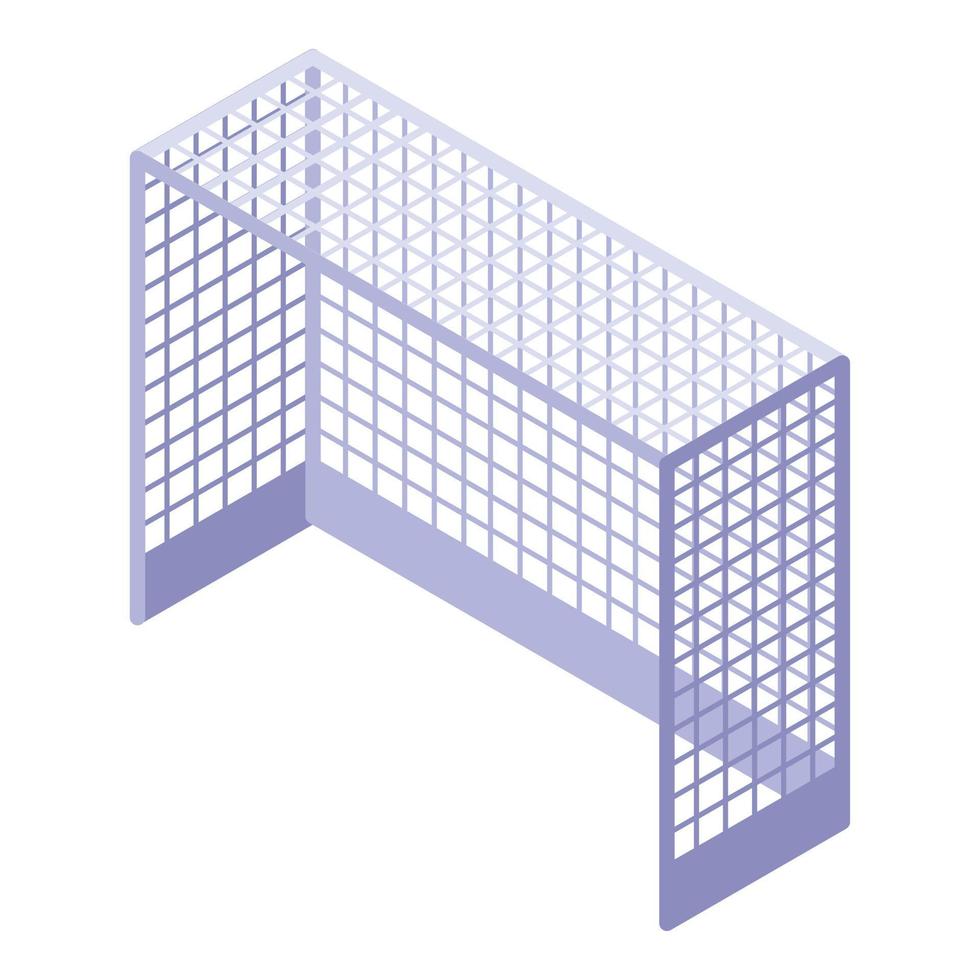 Field hockey gate icon, isometric style vector