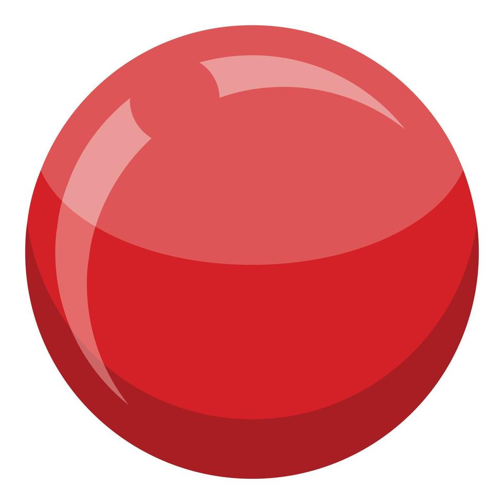 icono de bola roja de croquet, estilo isométrico vector