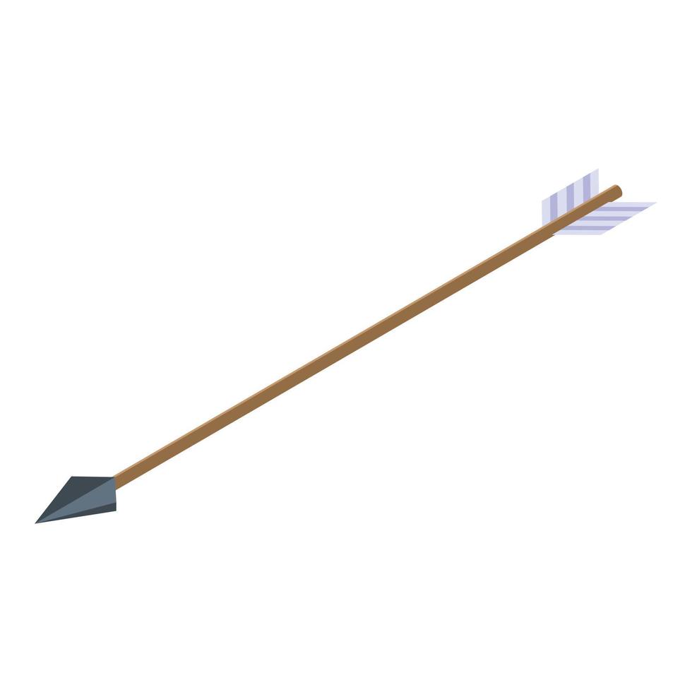 Arrow bow icon, isometric style vector