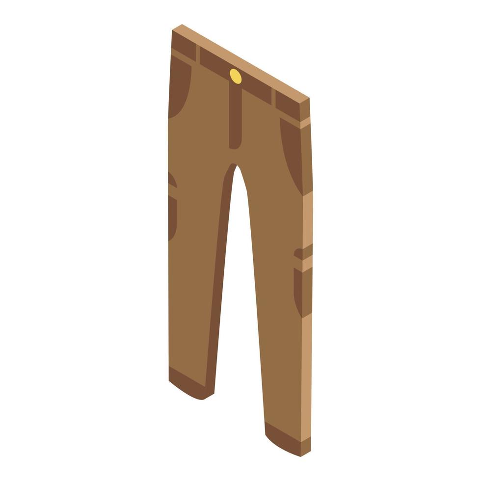Safari pants icon, isometric style vector