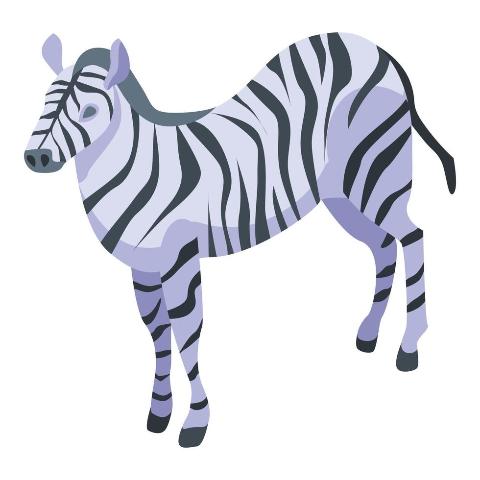 Zebra icon, isometric style vector