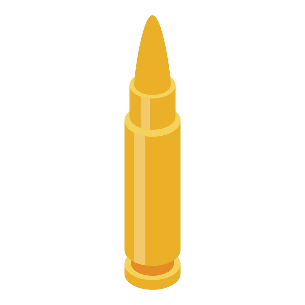 Gun bullet icon, isometric style vector