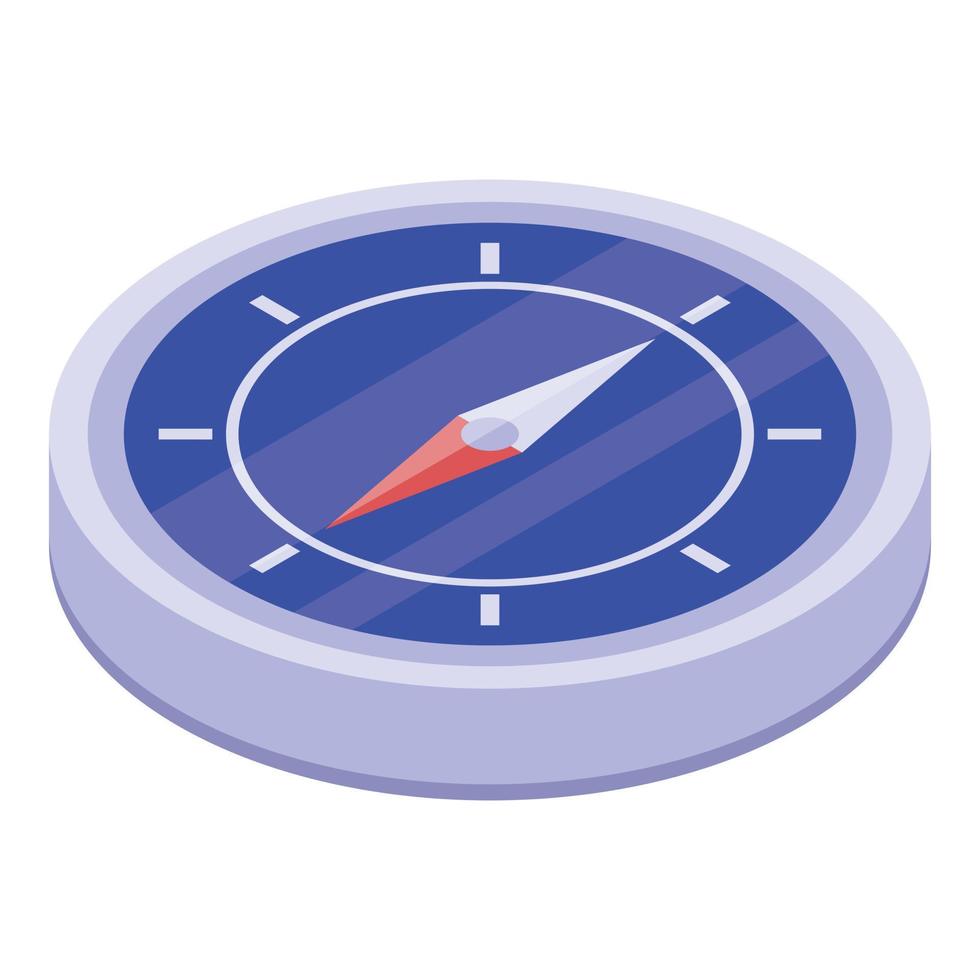 Magnetic compass icon, isometric style vector