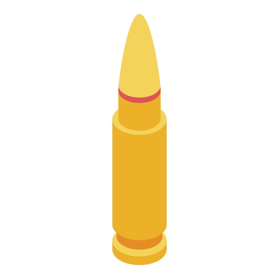 Shooting bullet icon, isometric style vector