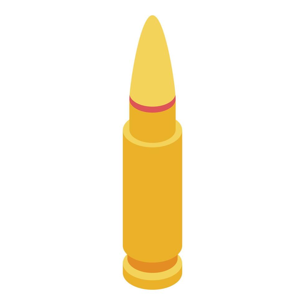 Shooting bullet icon, isometric style vector