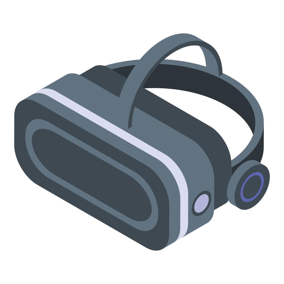 Glass game goggles icon, isometric style vector