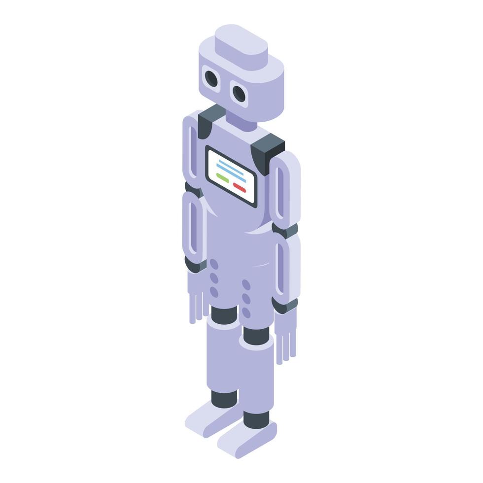 icono de robot artificial, estilo isométrico vector