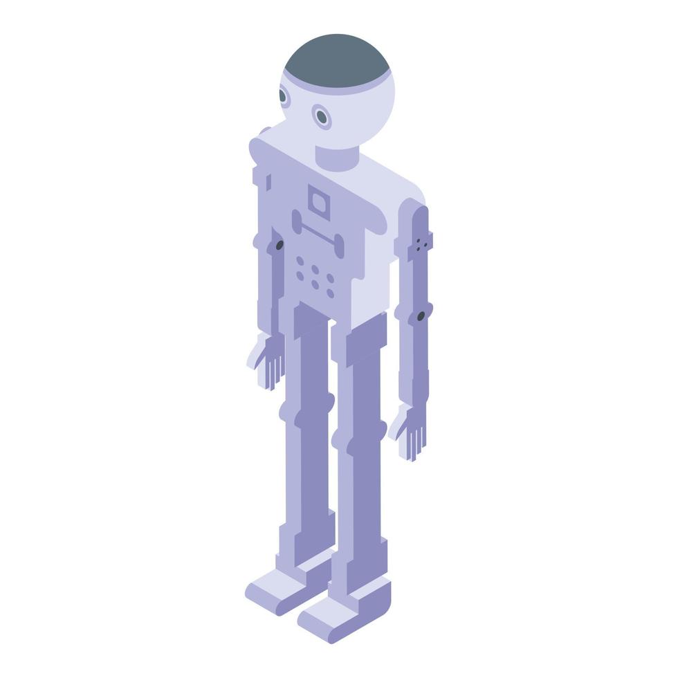 Bot robot icon, isometric style vector