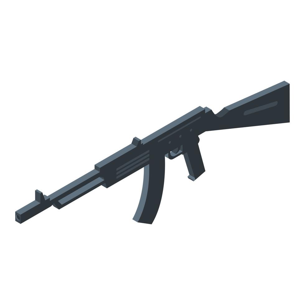 Rifle icon, isometric style vector