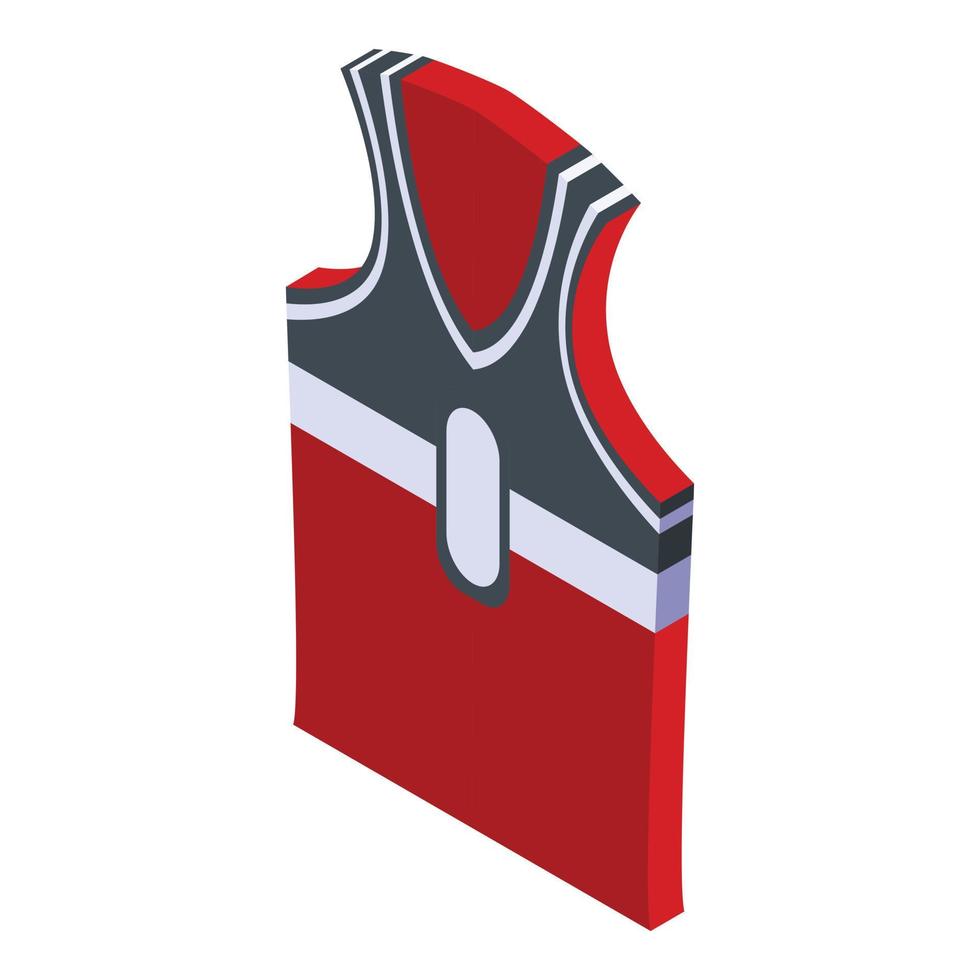 Basketball vest icon, isometric style vector