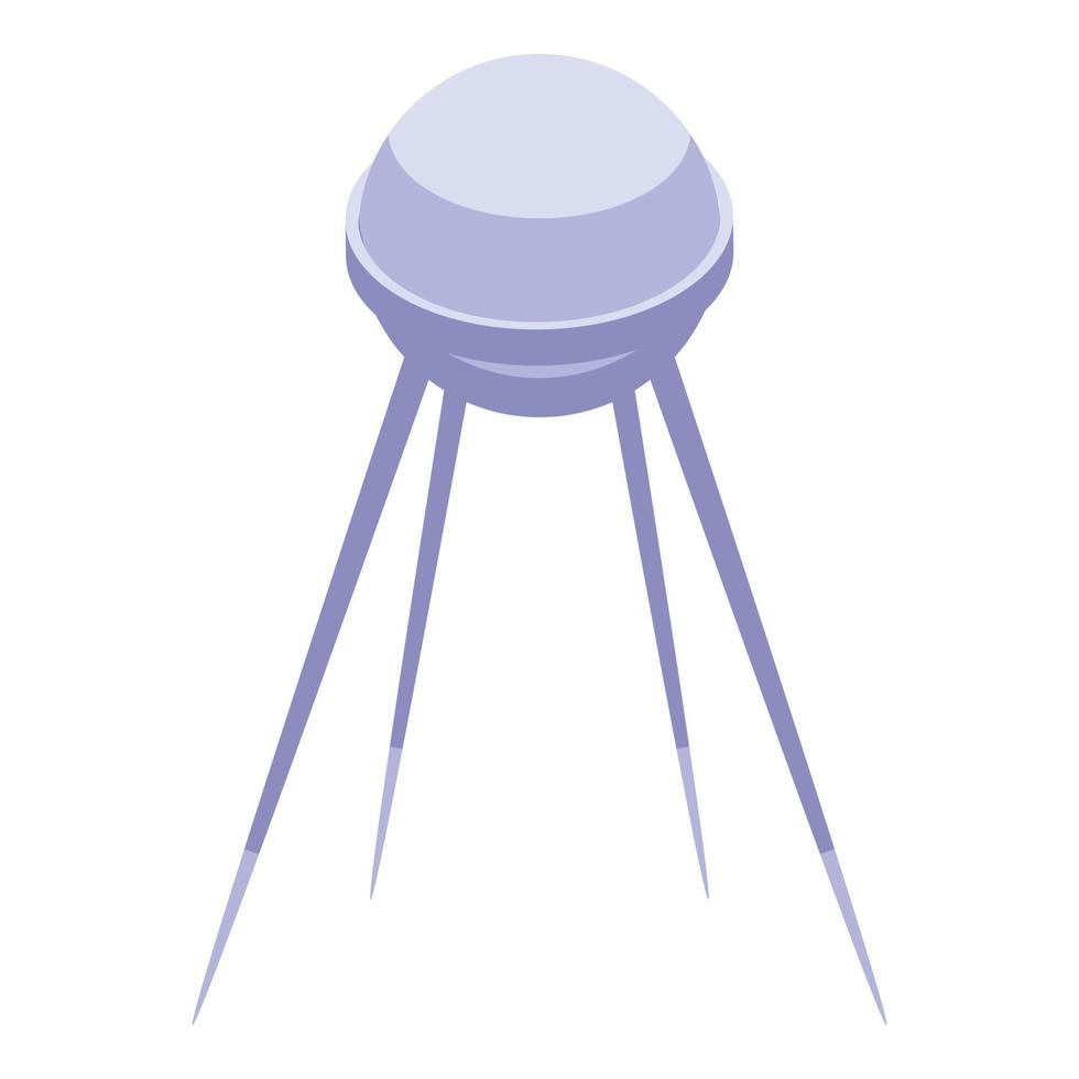 Satellite sphere icon, isometric style vector