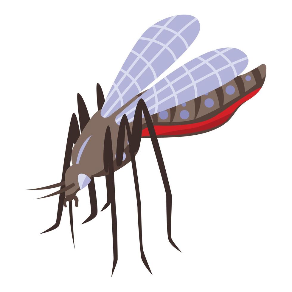 Zika virus mosquito icon, isometric style vector