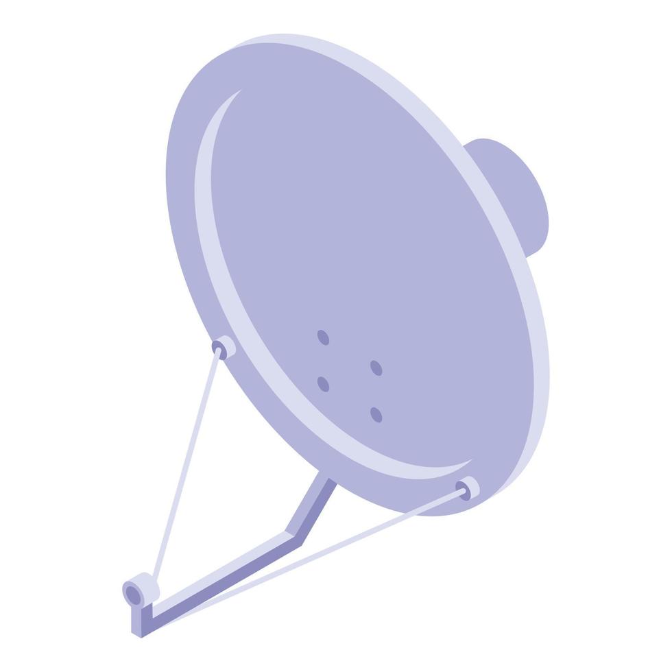 Home satellite antenna icon, isometric style vector