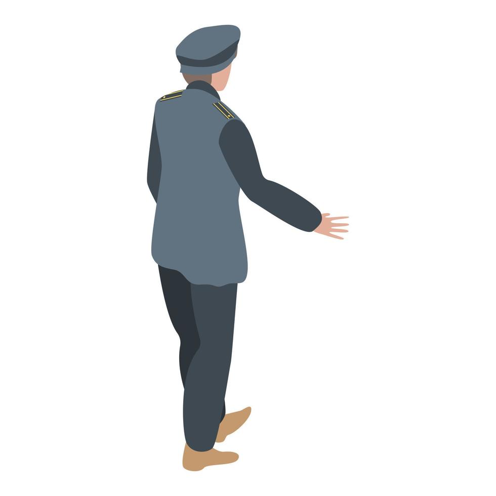 Sailor man icon, isometric style vector