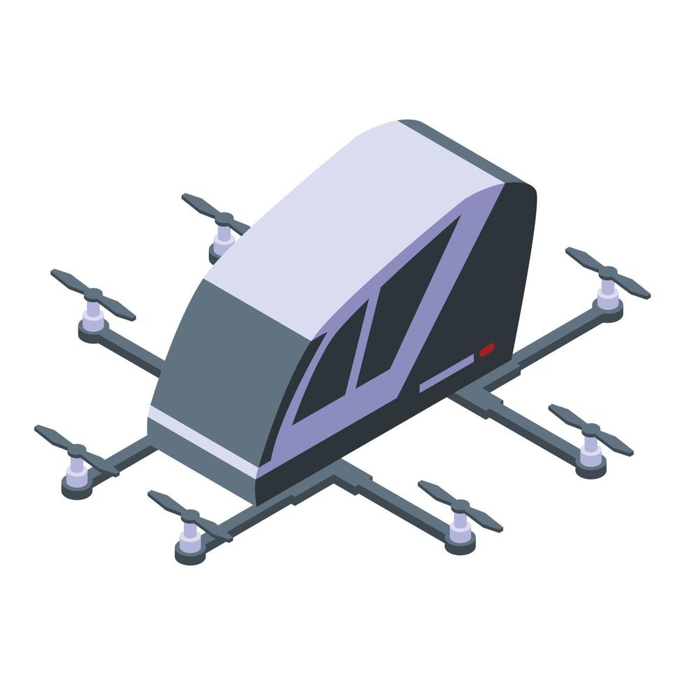 Air taxi icon, isometric style vector