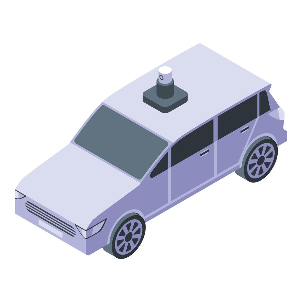 icono de taxi de coche, estilo isométrico vector