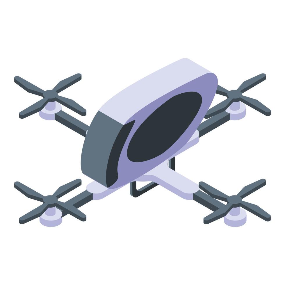 Unmanned taxi icon, isometric style vector