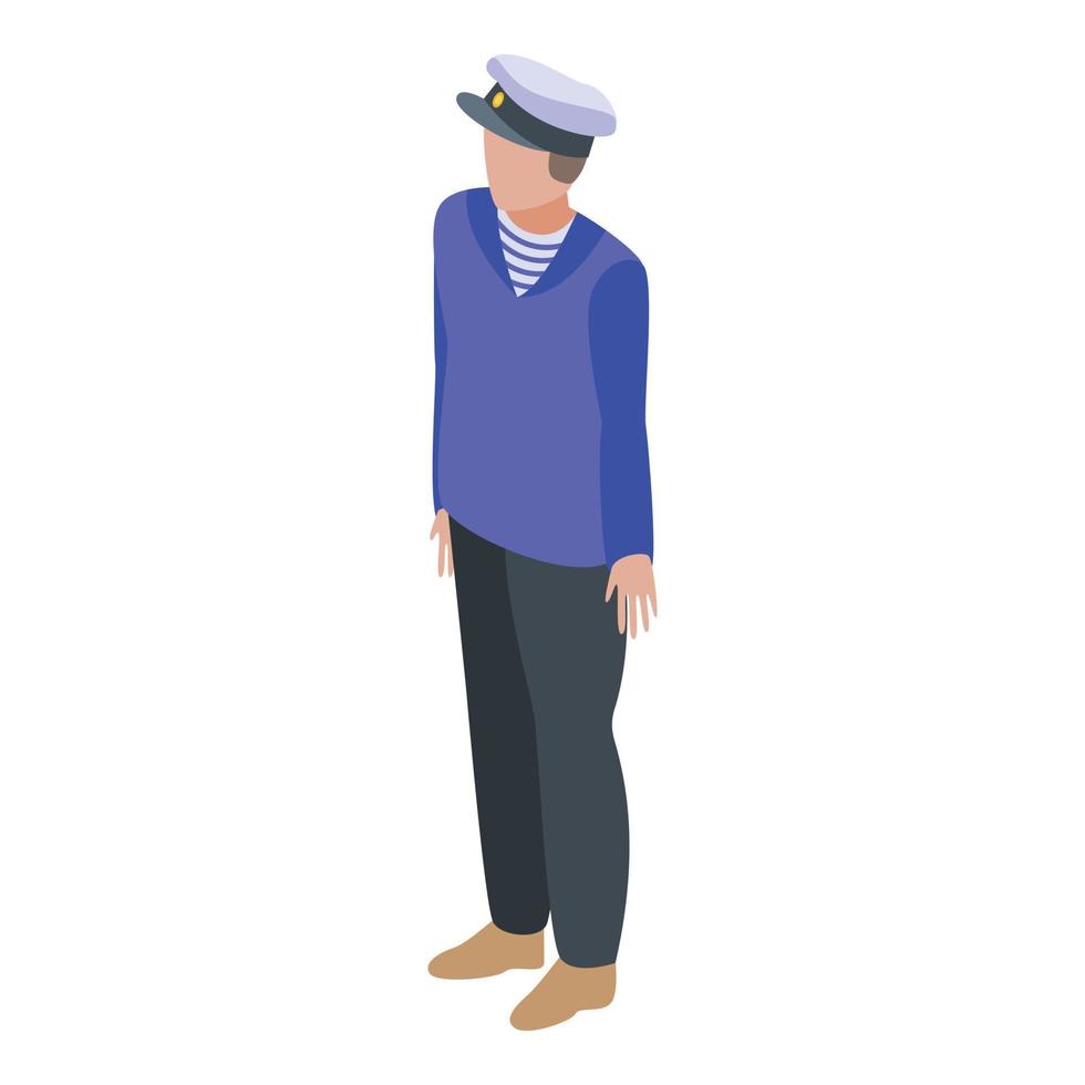 Marine sailor icon, isometric style vector