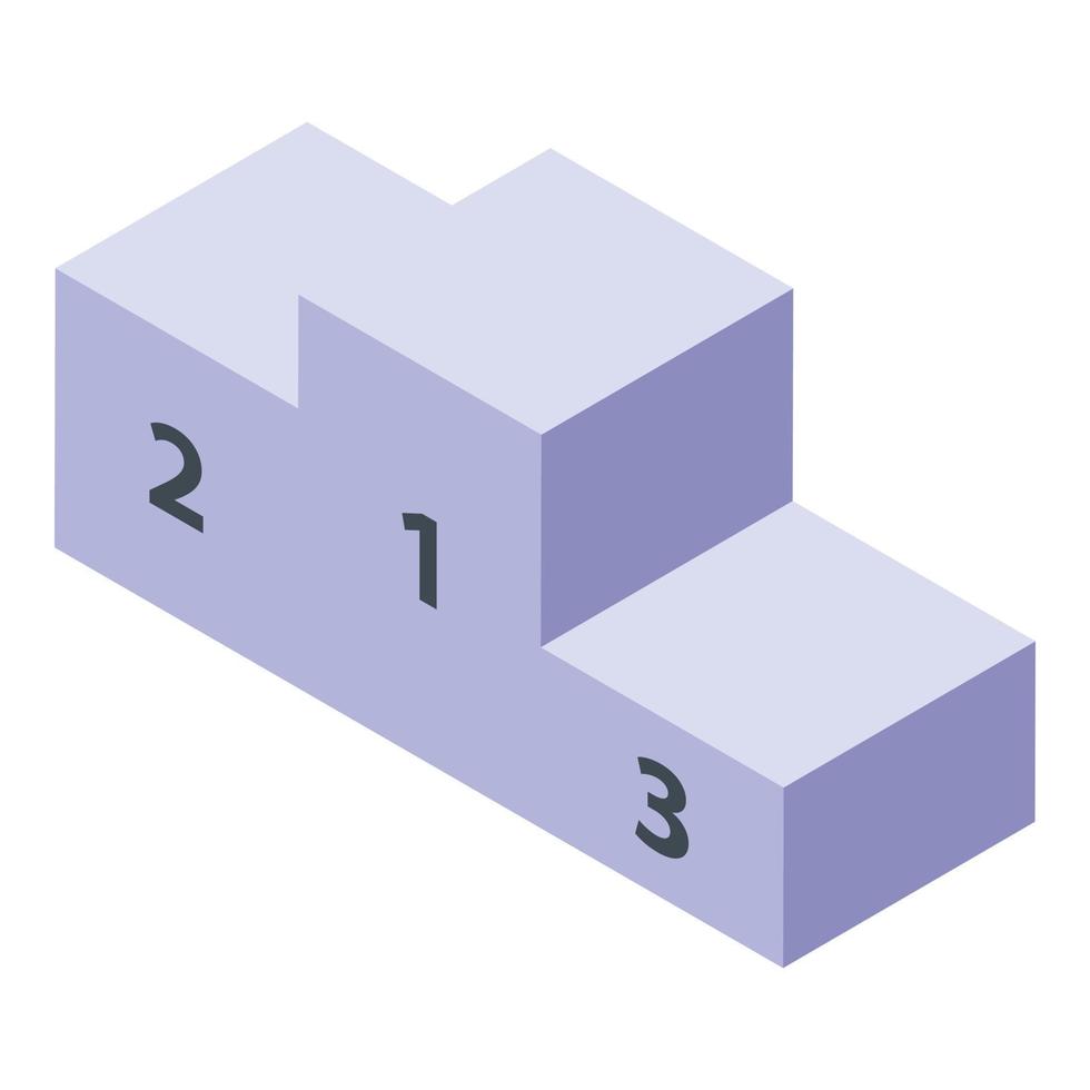 Sport podium icon, isometric style vector