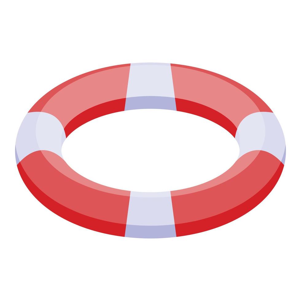 Lifebuoy icon, isometric style vector