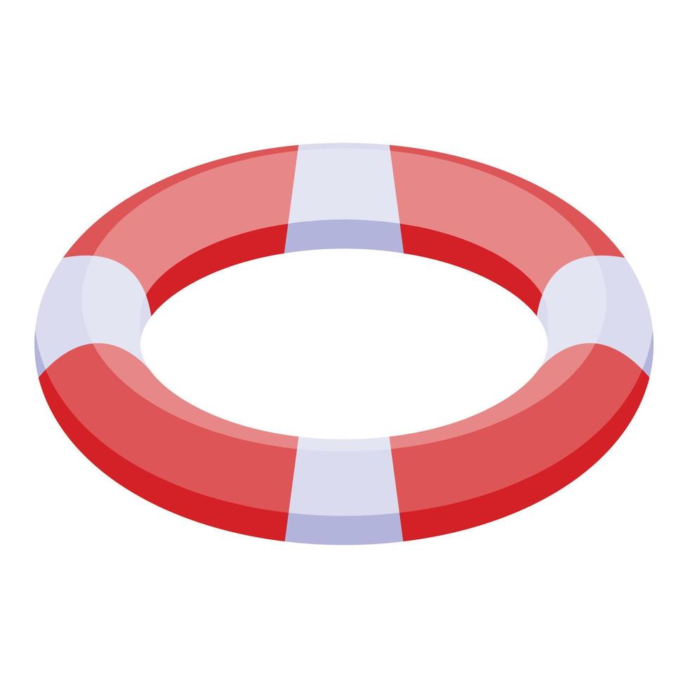 Lifebuoy icon, isometric style vector