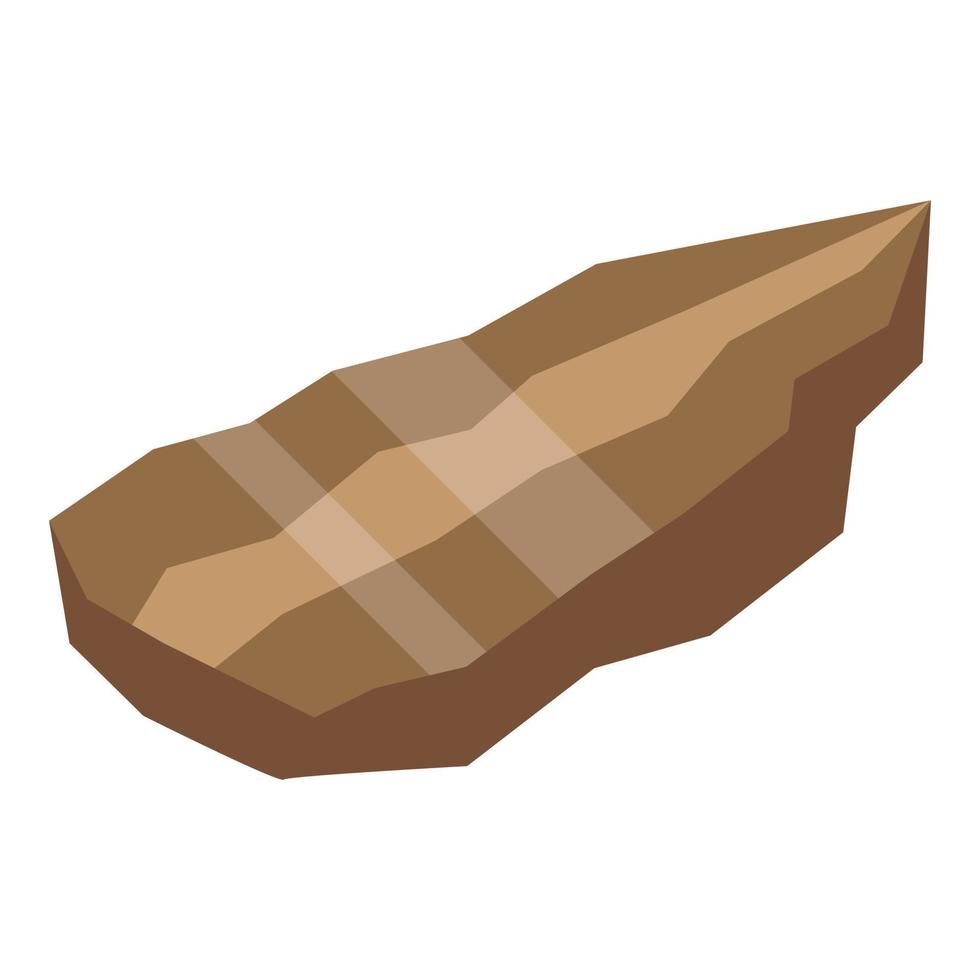 Old stone age piece icon, isometric style vector