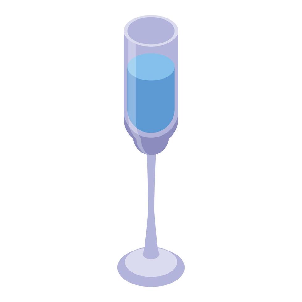 Champagne coupe icon, isometric style vector