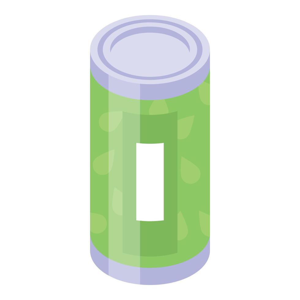 Matcha tea energy drink icon, isometric style vector