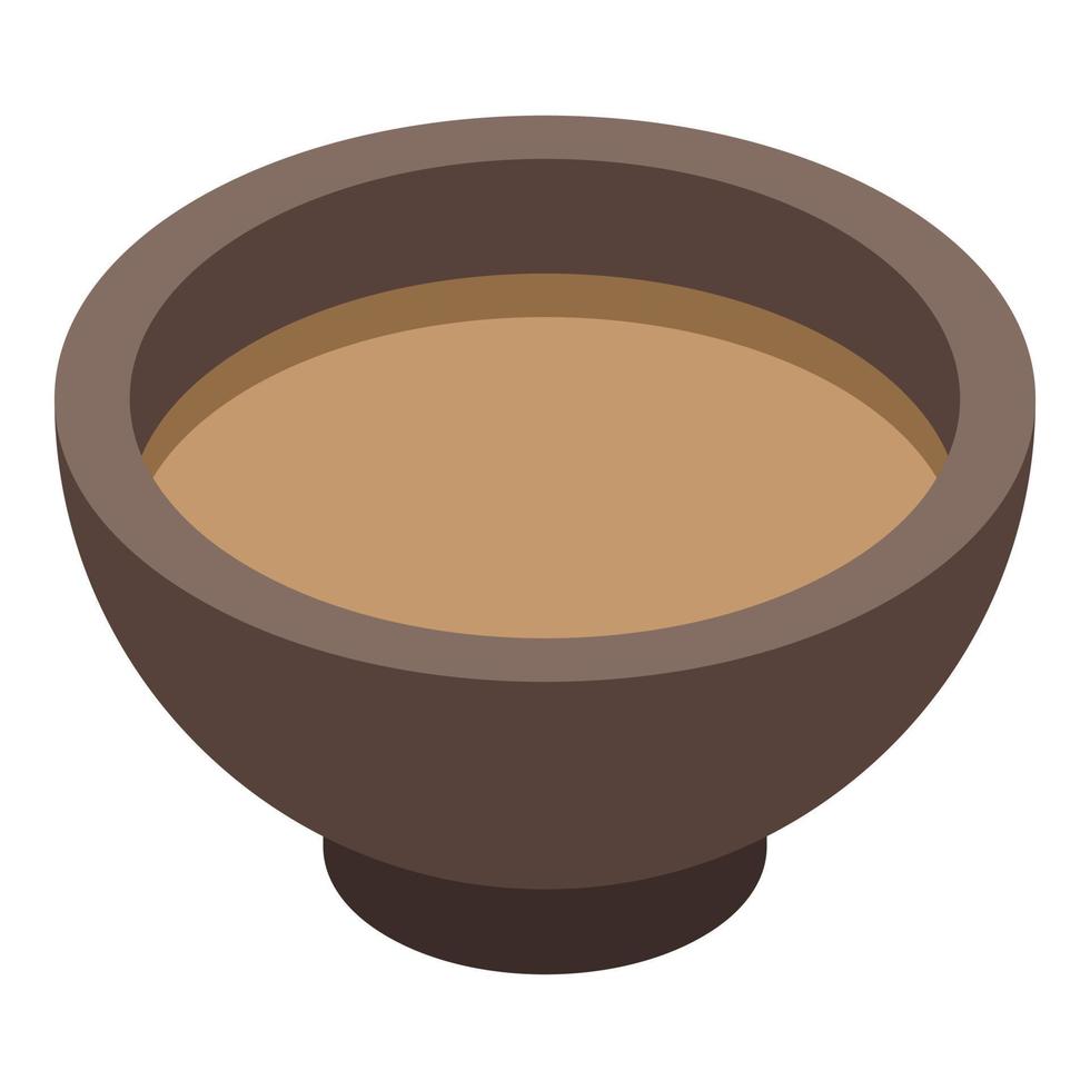 Tea ceremony bowl icon, isometric style vector