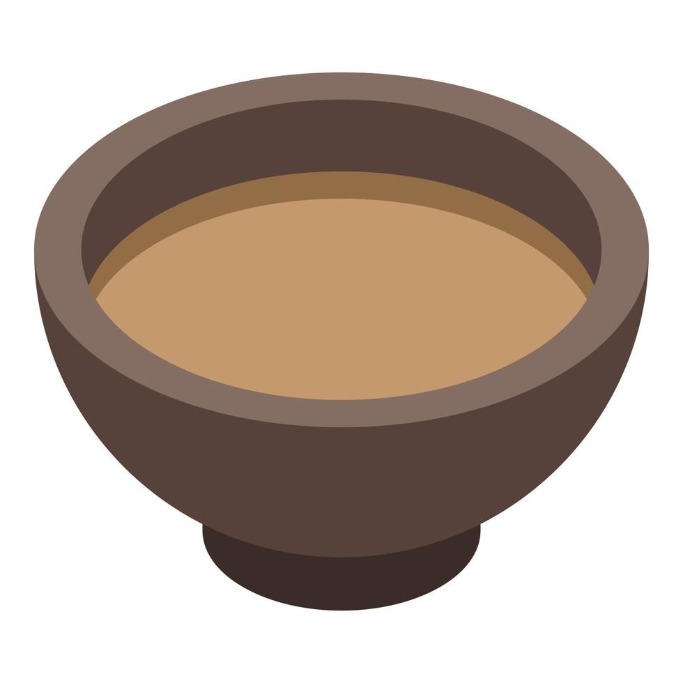 Tea ceremony bowl icon, isometric style vector