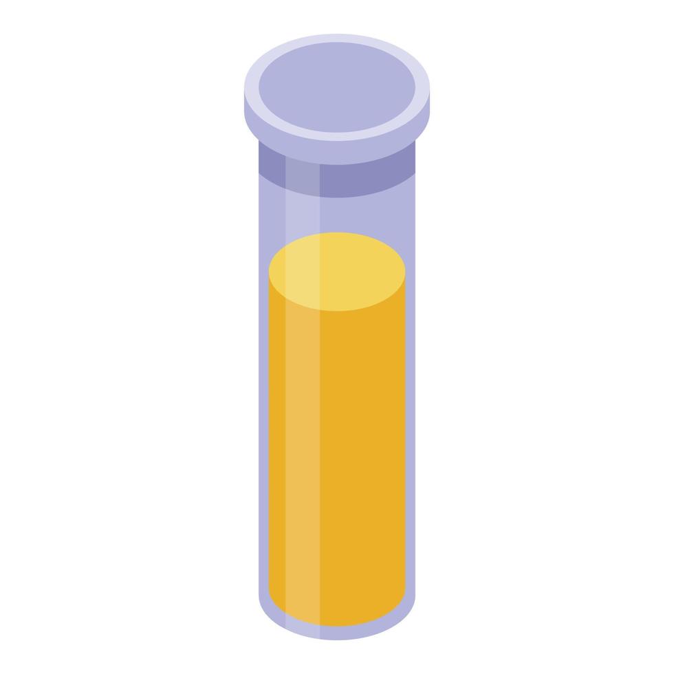 Witcher test tube icon, isometric style vector