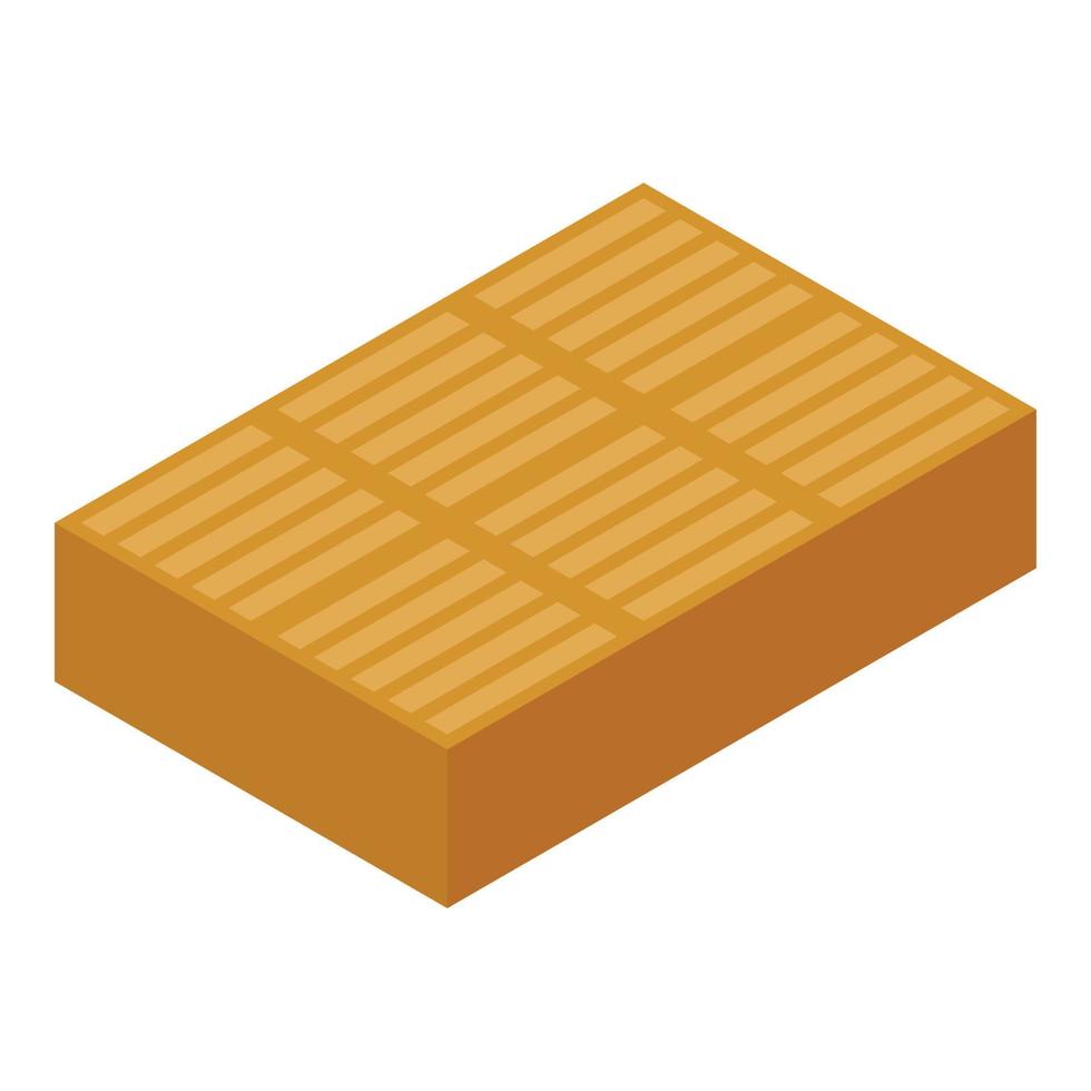 Toffee bar icon, isometric style vector