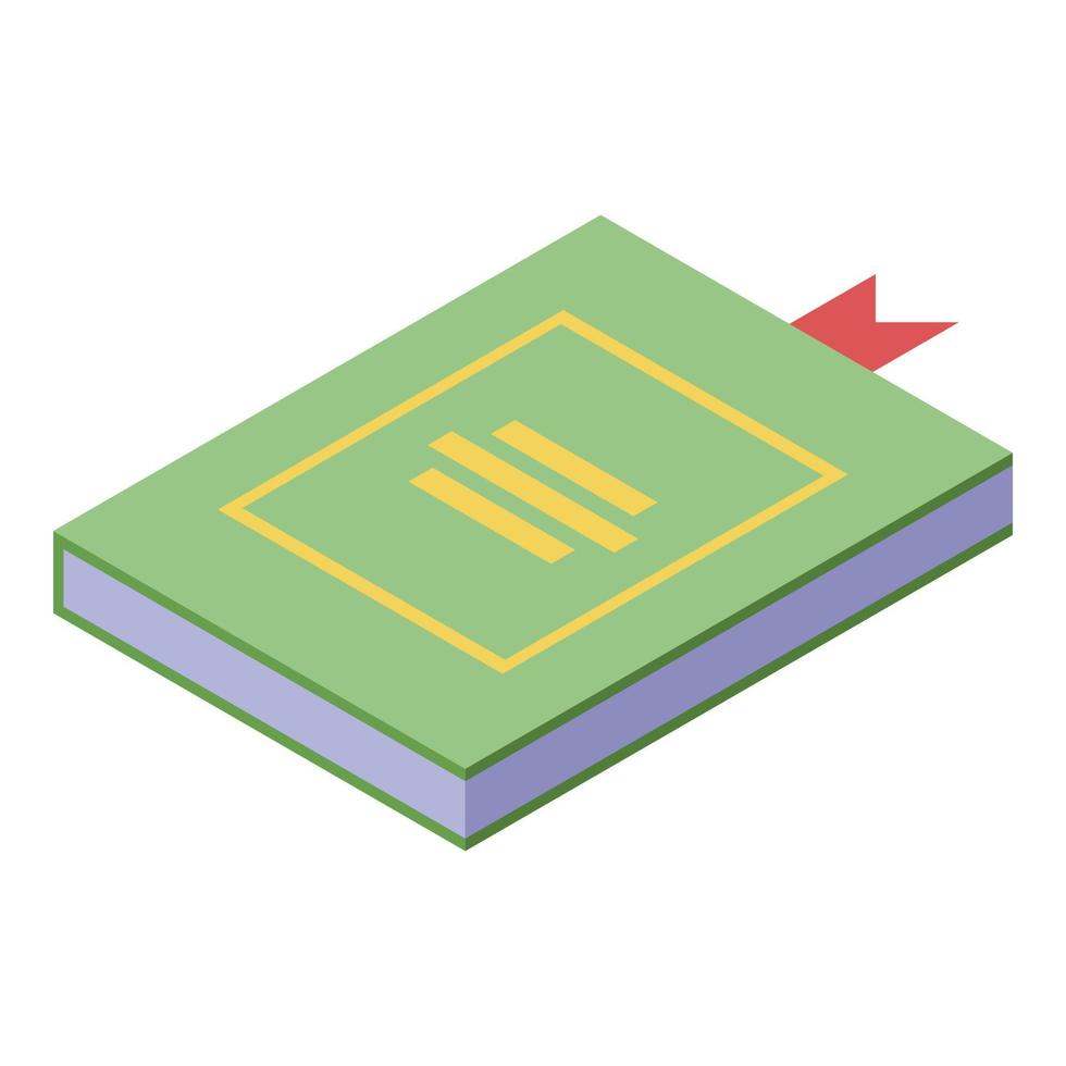 Fortune teller book icon, isometric style vector