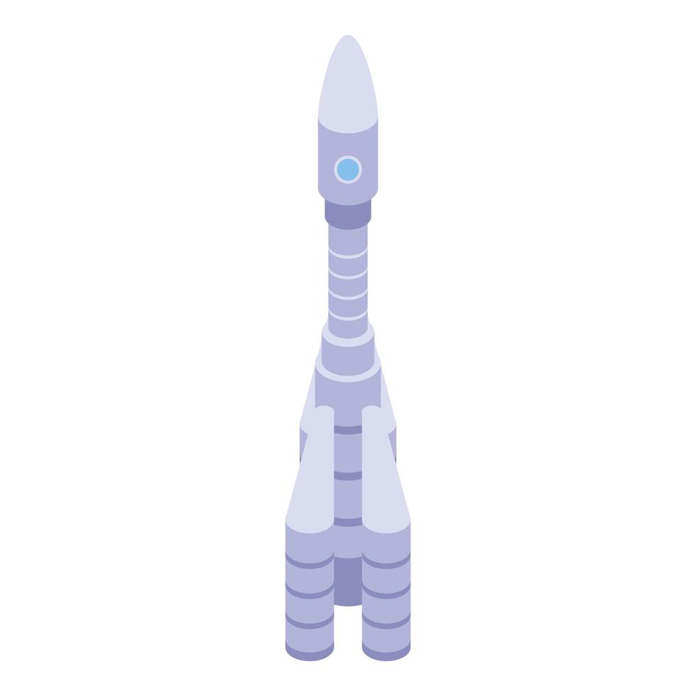 Spaceship icon, isometric style vector