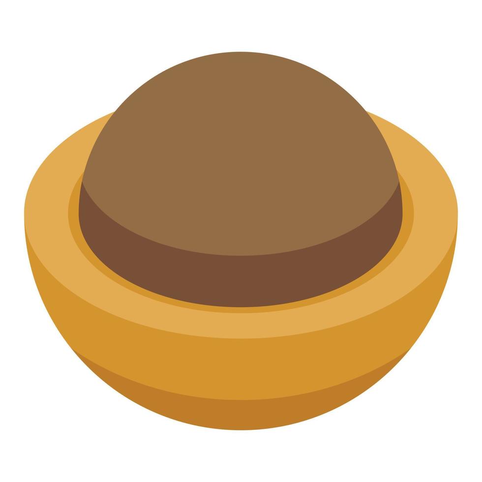 Toffee icon, isometric style vector