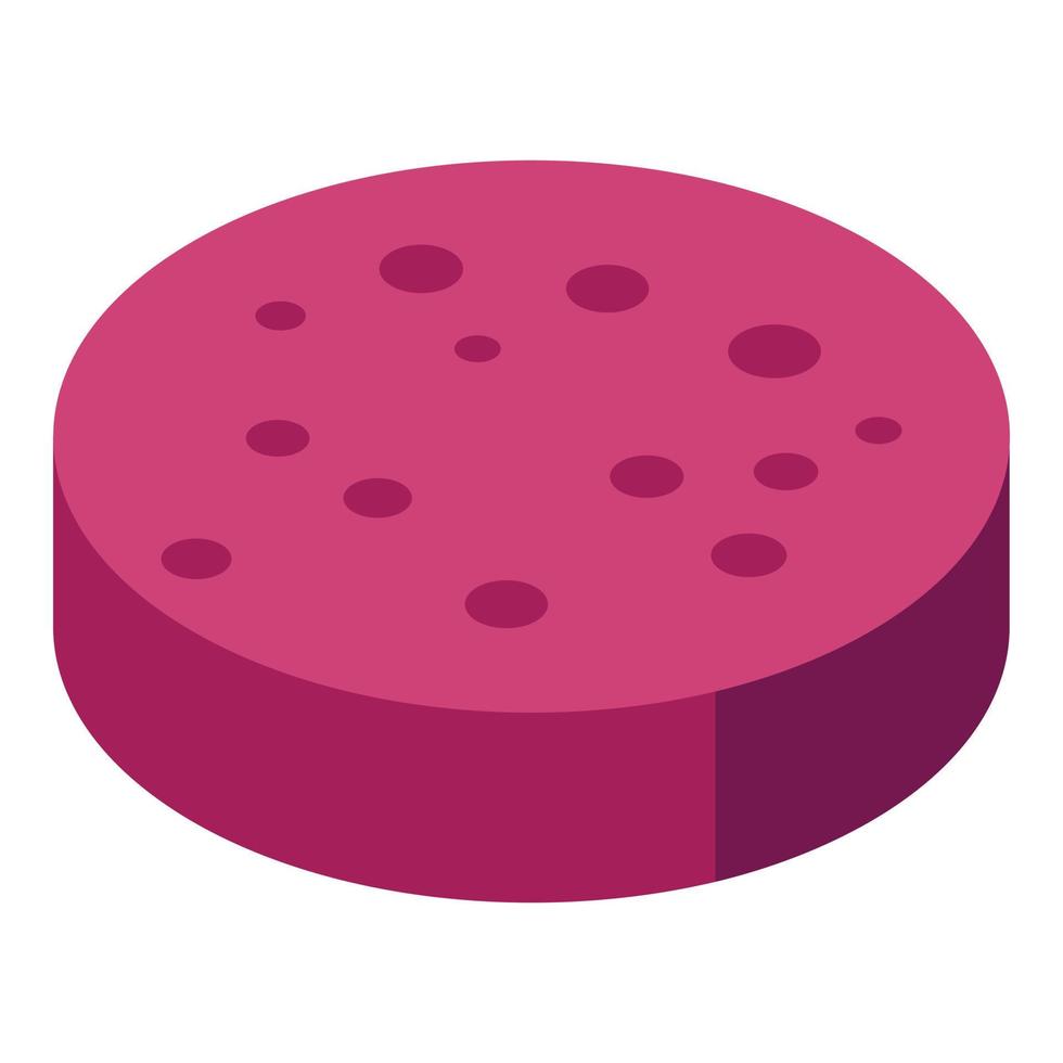 Vitamin pill icon, isometric style vector